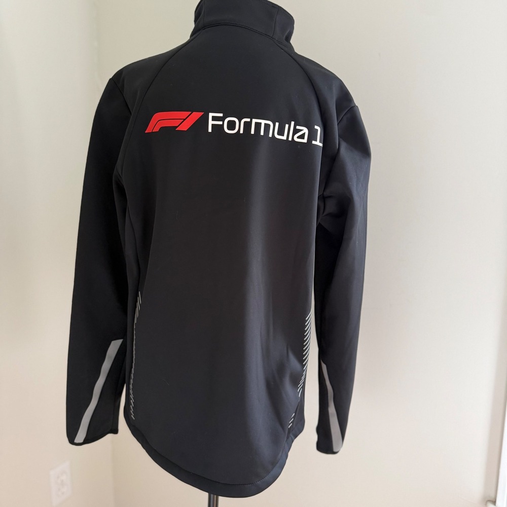 Official Formula 1 F1 Fanatics Softshell Jacket Black Full Zip Men's Medium